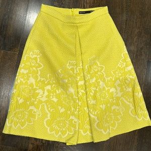 Karen Millen Yellow knee length skirt